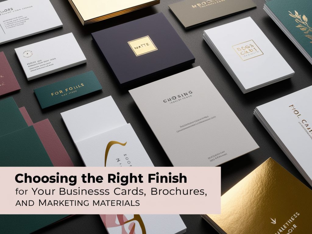 Choosing the Right Finish for Your Business Cards, Brochures, and Marketing Materials