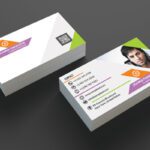 monogram personal business card template 1