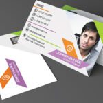 monogram personal business card template 2