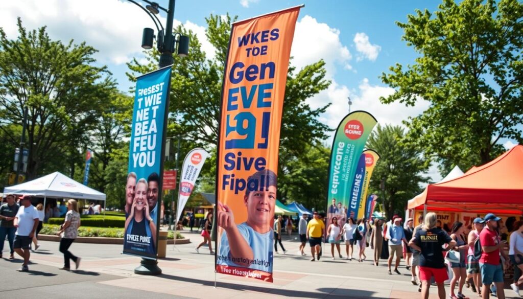 strategic placement of event banners strategic placement of event banners